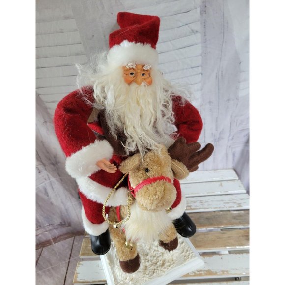 Enesco large Santa reindeer packages Xmas decor ce - Picture 6 of 6
